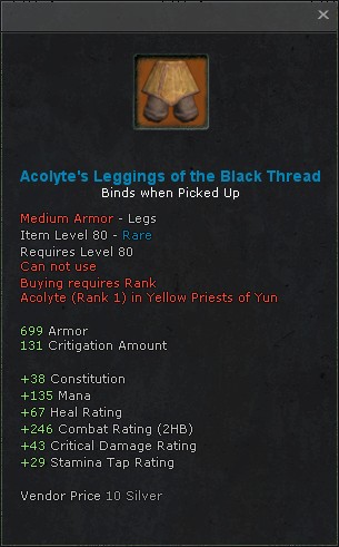 AoC>TV: Armory stolen black armory gear